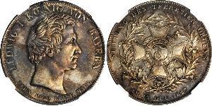 1 Thaler Reino de Baviera (1806 - 1918) Plata Luis I de Baviera(1786 – 1868)
