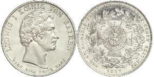 1 Thaler Reino de Baviera (1806 - 1918) Plata Luis I de Baviera(1786 – 1868)
