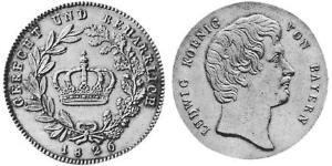 1 Thaler Reino de Baviera (1806 - 1918) Plata Luis I de Baviera(1786 – 1868)