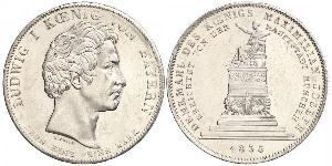 1 Thaler Reino de Baviera (1806 - 1918) Plata Luis I de Baviera(1786 – 1868)
