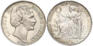1 Thaler Reino de Baviera (1806 - 1918) Plata Luis II de Baviera(1845 – 1886)