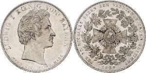 1 Thaler Reino de Baviera (1806 - 1918) Plata Luis I de Baviera(1786 – 1868)