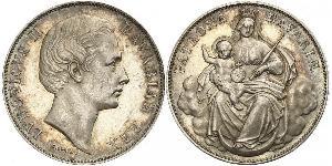 1 Thaler Reino de Baviera (1806 - 1918) Plata Luis II de Baviera(1845 – 1886)