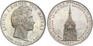 1 Thaler Reino de Baviera (1806 - 1918) Plata Luis I de Baviera(1786 – 1868)