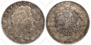 1 Thaler Reino de Baviera (1806 - 1918) Plata Luis I de Baviera(1786 – 1868)