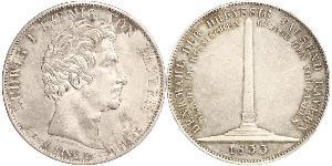 1 Thaler Reino de Baviera (1806 - 1918) Plata Luis I de Baviera(1786 – 1868)