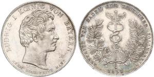 1 Thaler Reino de Baviera (1806 - 1918) Plata Luis I de Baviera(1786 – 1868)