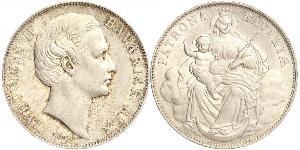 1 Thaler Reino de Baviera (1806 - 1918) Plata Luis II de Baviera(1845 – 1886)