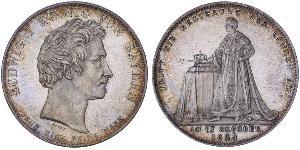 1 Thaler Reino de Baviera (1806 - 1918) Plata Luis I de Baviera(1786 – 1868)