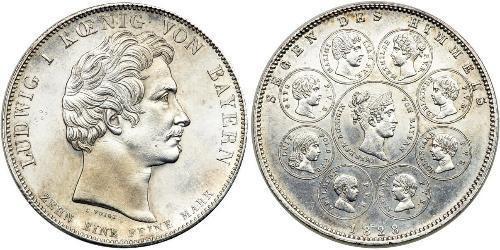 1 Thaler Reino de Baviera (1806 - 1918) Plata Luis I de Baviera(1786 – 1868)