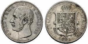 1 Thaler Reino de Hannover (1814 - 1866) Plata Jorge V de Hannover (1819 - 1878)