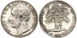 1 Thaler Reino de Hannover (1814 - 1866) Plata Jorge V de Hannover (1819 - 1878)
