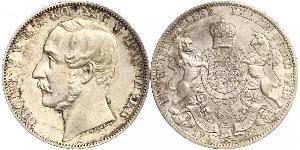 1 Thaler Reino de Hannover (1814 - 1866) Plata Jorge V de Hannover (1819 - 1878)