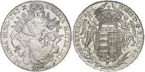 1 Thaler Reino de Hungría (1000-1918) Plata Joseph II, Holy Roman Emperor  (1741 - 1790)