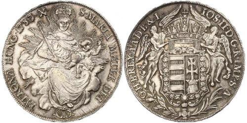 1 Thaler Reino de Hungría (1000-1918) Plata Joseph II, Holy Roman Emperor  (1741 - 1790)