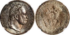 1 Thaler Reino de Prusia (1701-1918) Plata Wilhelm I, German Emperor (1797-1888)
