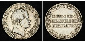 1 Thaler Reino de Prusia (1701-1918) Plata Federico Guillermo IV de Prusia (1795 - 1861)