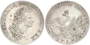1 Thaler Reino de Prusia (1701-1918) Plata Federico II el Grande (1712 – 1786)