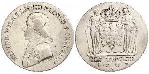 1 Thaler Reino de Prusia (1701-1918) Plata Federico Guillermo III de Prusia (1770 -1840)