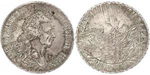 1 Thaler Reino de Prusia (1701-1918) Plata Federico II el Grande (1712 – 1786)