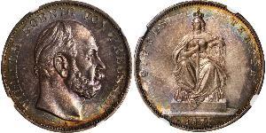 1 Thaler Reino de Prusia (1701-1918) Plata Wilhelm I, German Emperor (1797-1888)