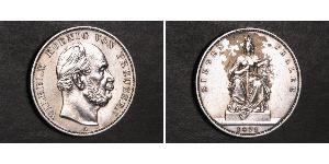 1 Thaler Reino de Prusia (1701-1918) Plata Wilhelm I, German Emperor (1797-1888)
