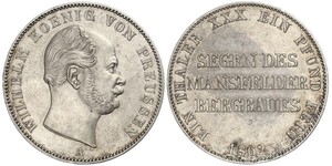 1 Thaler Reino de Prusia (1701-1918) Plata Wilhelm I, German Emperor (1797-1888)