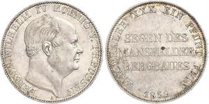 1 Thaler Reino de Prusia (1701-1918) Plata Federico Guillermo IV de Prusia (1795 - 1861)
