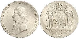 1 Thaler Reino de Prusia (1701-1918) Plata Federico Guillermo III de Prusia (1770 -1840)
