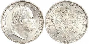 1 Thaler Reino de Prusia (1701-1918) Plata Wilhelm I, German Emperor (1797-1888)