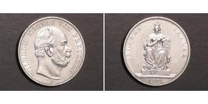 1 Thaler Reino de Prusia (1701-1918) Plata Wilhelm I, German Emperor (1797-1888)