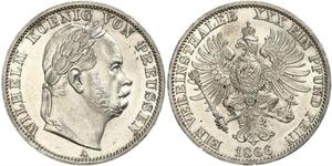 1 Thaler Reino de Prusia (1701-1918) Plata Wilhelm I, German Emperor (1797-1888)