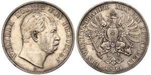 1 Thaler Reino de Prusia (1701-1918) Plata Wilhelm I, German Emperor (1797-1888)