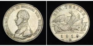 1 Thaler Reino de Prusia (1701-1918) Plata Federico Guillermo III de Prusia (1770 -1840)