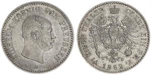 1 Thaler Reino de Prusia (1701-1918) Plata Wilhelm I, German Emperor (1797-1888)