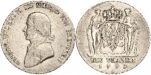 1 Thaler Reino de Prusia (1701-1918) Plata Federico Guillermo III de Prusia (1770 -1840)