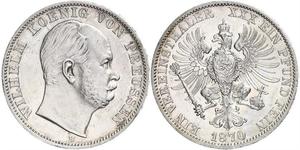 1 Thaler Reino de Prusia (1701-1918) Plata Wilhelm I, German Emperor (1797-1888)