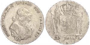 1 Thaler Reino de Prusia (1701-1918) Plata Federico Guillermo II de Prusia