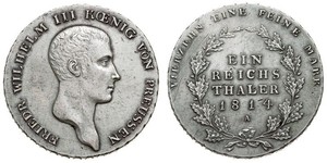 1 Thaler Reino de Prusia (1701-1918) Plata Federico Guillermo III de Prusia (1770 -1840)