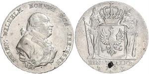 1 Thaler Reino de Prusia (1701-1918) Plata Federico Guillermo II de Prusia