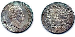1 Thaler Reino de Prusia (1701-1918) Plata 