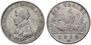 1 Thaler Reino de Prusia (1701-1918) Plata Federico Guillermo III de Prusia (1770 -1840)