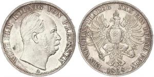 1 Thaler Reino de Prusia (1701-1918) Plata Wilhelm I, German Emperor (1797-1888)