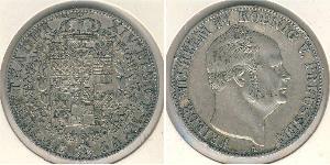 1 Thaler Reino de Prusia (1701-1918) Plata Federico Guillermo IV de Prusia (1795 - 1861)