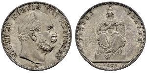 1 Thaler Reino de Prusia (1701-1918) Plata Wilhelm I, German Emperor (1797-1888)