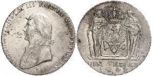 1 Thaler Reino de Prusia (1701-1918) Plata Federico Guillermo III de Prusia (1770 -1840)