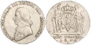 1 Thaler Reino de Prusia (1701-1918) Plata Federico Guillermo III de Prusia (1770 -1840)