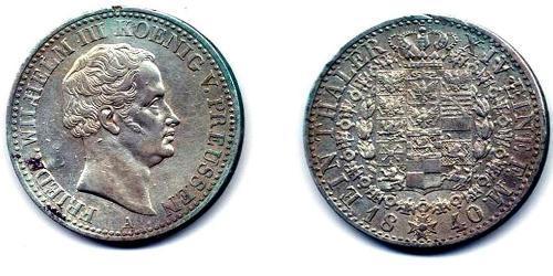 1 Thaler Reino de Prusia (1701-1918) Plata 