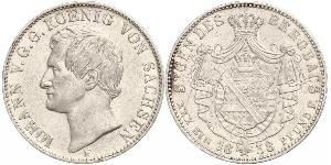 1 Thaler Reino de Sajonia (1806 - 1918) Plata Juan I de Sajonia