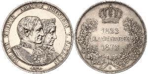 1 Thaler Reino de Sajonia (1806 - 1918) Plata Juan I de Sajonia
